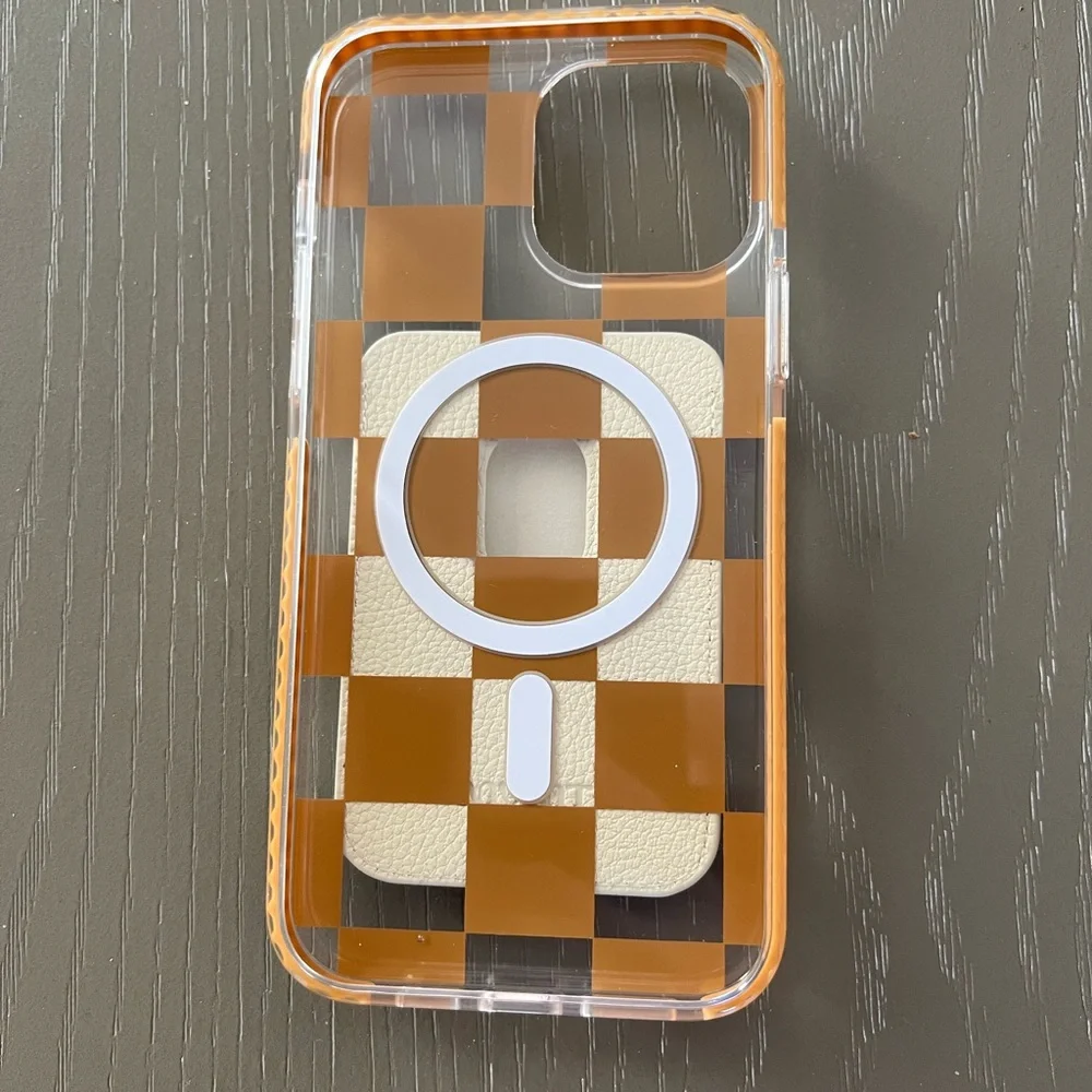 iPhone 13 Pro Max Checkered Phone Cover with 3D Design. Like new!